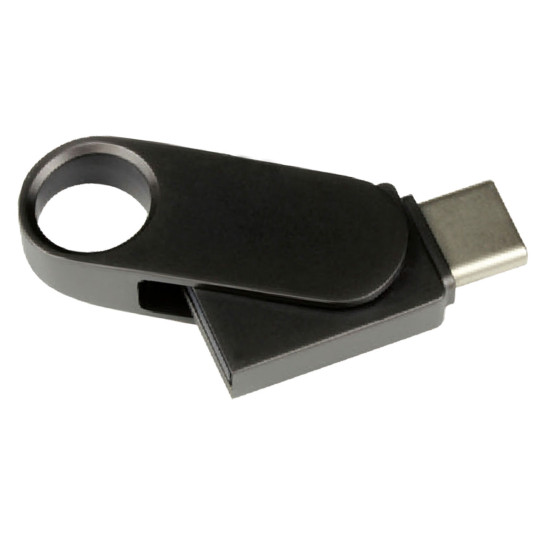 BOLKAR SİYAH 32 GB MİNİ TYPE-C OTG METAL USB BELLEK - USB BELLEK kurumsal hediyelikler