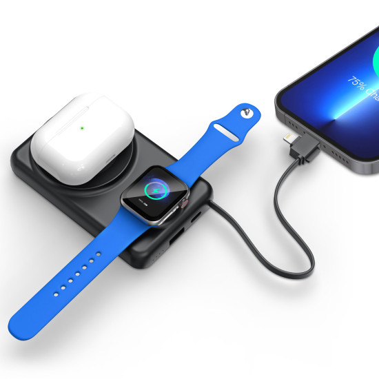 KAYABEYİ 10.000 MAH SİYAH MAGSAFE  ve  WIRELESS POWERBANK - POWERBANK kurumsal hediyelikler