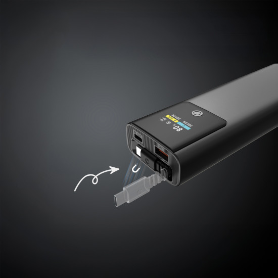 AKYAKA 20.000 MAH SİYAH POWERBANK - POWERBANK kurumsal hediyelikler