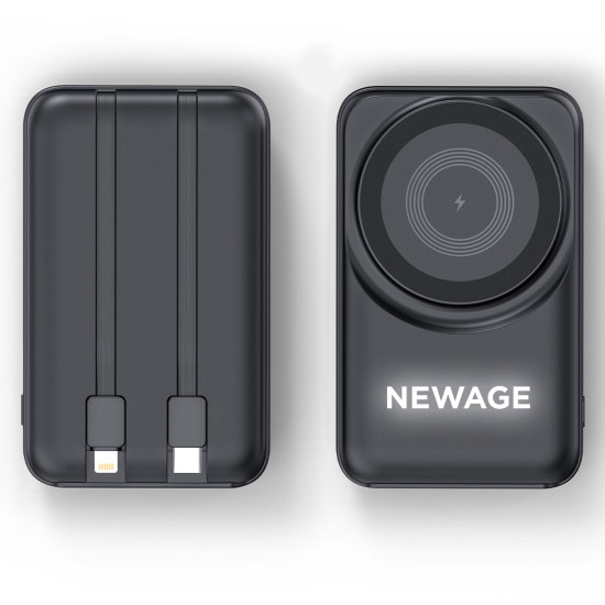 KÜÇÜKLER 10.000 MAH SİYAH MAGSAFE  ve  WIRELESS POWERBANK - POWERBANK kurumsal hediyelikler