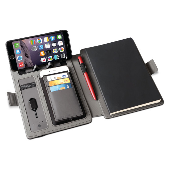 ALANYA 8.000 MAH WIRELESS POWERBANK ORGANİZER - POWERBANK DEFTER kurumsal hediyelikler