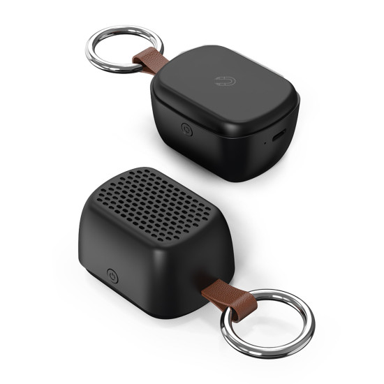 AVAZ SİYAH BLUETOOTH MIKNATISLI IŞIKLI HOPARLÖR - BLUETOOTH HOPARLÖRLER kurumsal hediyelikler