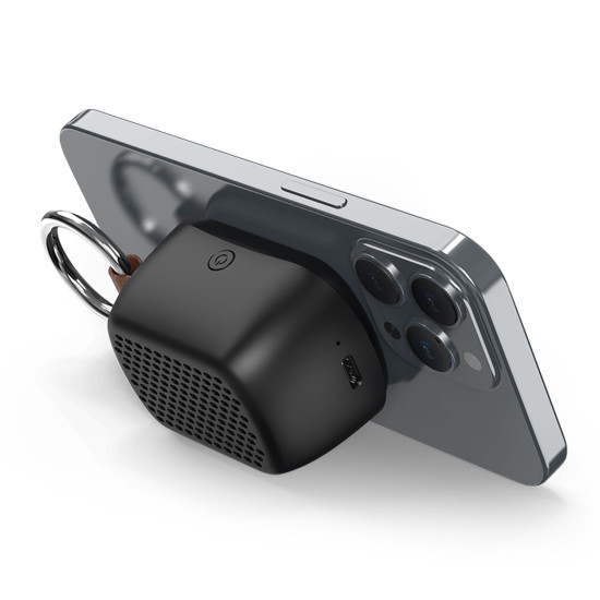 AVAZ SİYAH BLUETOOTH MIKNATISLI IŞIKLI HOPARLÖR - BLUETOOTH HOPARLÖRLER kurumsal hediyelikler