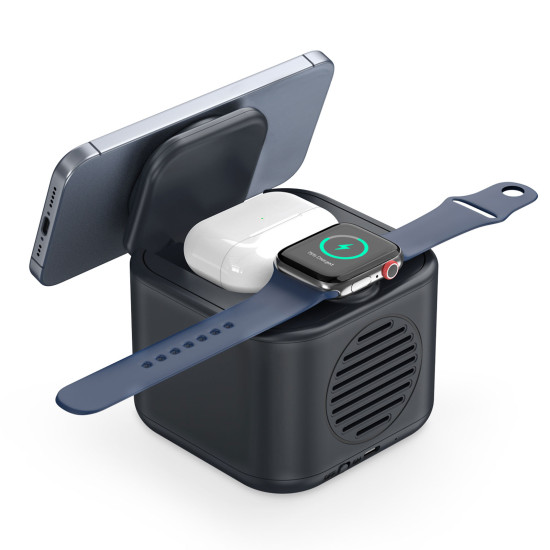 Lotus Siyah Hoparlör Ve Wireless Sarj Standı logo baskılı 266101