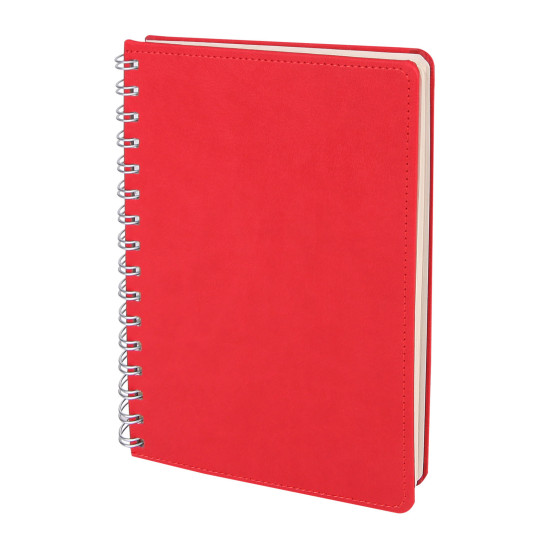 BATIKENT KIRMIZI SPİRALLİ TARİHSİZ DEFTER (15X21 CM) - TARİHSİZ DEFTERLER kurumsal hediyelikler