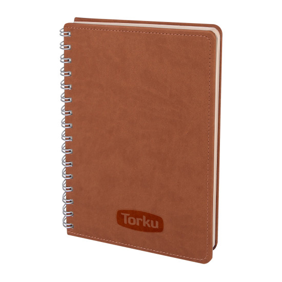 BATIKENT KAHVERENGİ SPİRALLİ TARİHSİZ DEFTER (15X21 CM) - TARİHSİZ DEFTERLER kurumsal hediyelikler