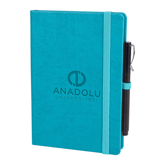 KALECİK TURKUAZ TARİHSİZ DEFTER (13X21 CM) - TARİHSİZ DEFTERLER kurumsal hediyelikler