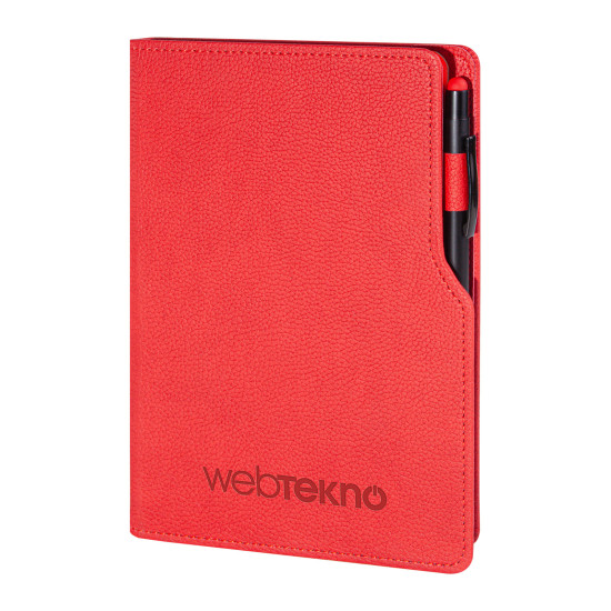 BAHÇELİEVLER KIRMIZI TARİHSİZ DEFTER (14,5X21 CM) - TARİHSİZ DEFTERLER kurumsal hediyelikler