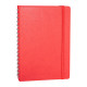 SÖĞÜTÖZÜ KIRMIZI SPİRALLİ TARİHSİZ DEFTER (17X24 CM) - TARİHSİZ DEFTERLER kurumsal hediyelikler