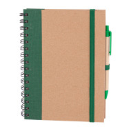 PURSAKLAR YEŞİL SPİRALLİ TARİHSİZ DEFTER (15X21 CM)