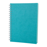 ALTINDAĞ TURKUAZ KARELİ SPİRALLİ TARİHSİZ DEFTER (17X24 CM)
