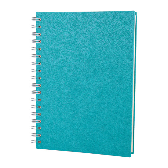 ALTINDAĞ TURKUAZ KARELİ SPİRALLİ TARİHSİZ DEFTER (17X24 CM) -  kurumsal hediyelikler
