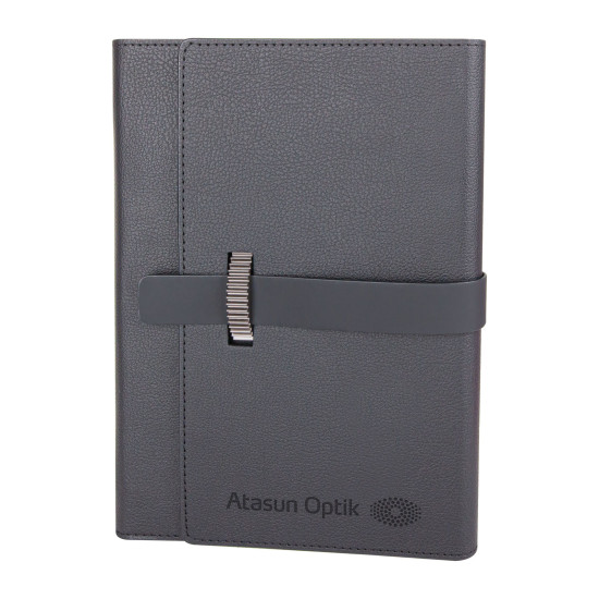 DEMİRTEPE SİYAH TARİHSİZ ORGANİZER DEFTER (17x22CM) -  kurumsal hediyelikler