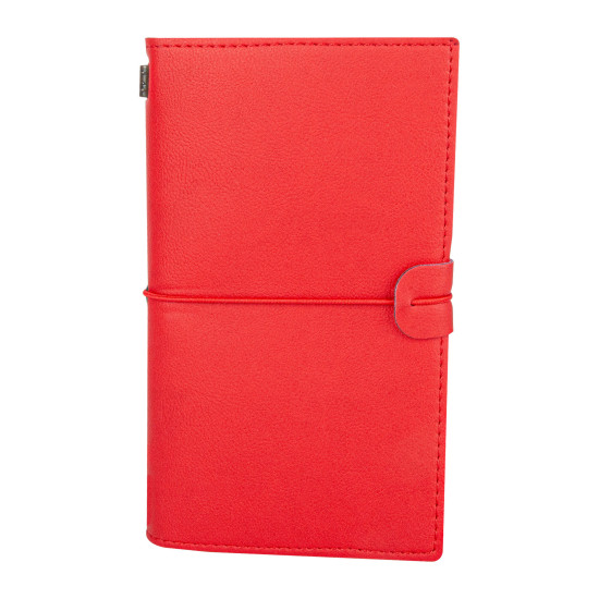 KUĞULU KIRMIZI TARİHSİZ DEFTER (11,5X20 CM) -  kurumsal hediyelikler