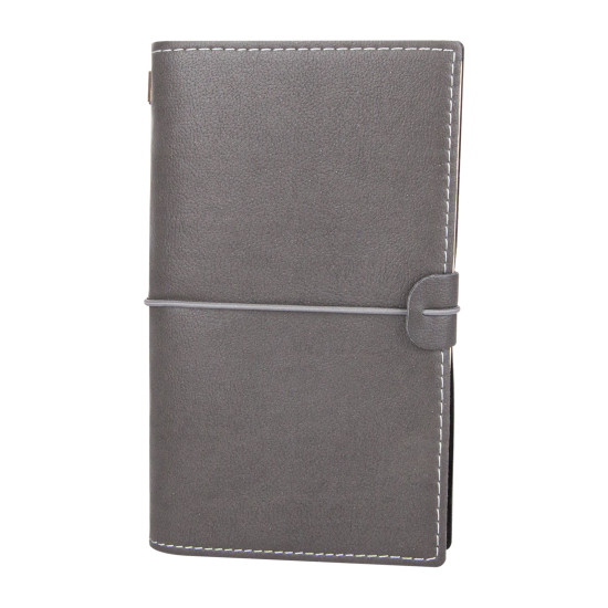 KUĞULU FÜME TARİHSİZ DEFTER (11,5X20 CM) -  kurumsal hediyelikler