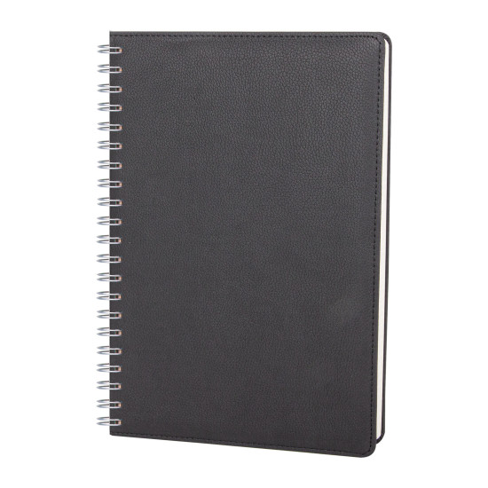 PLEVNE SİYAH KARELİ TARİHSİZ SPİRALLİ DEFTER (20x28 CM) -  kurumsal hediyelikler