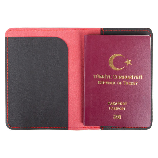 PASAPORTLUK KIRMIZI DERİ - SEYAHAT ÜRÜNLERİ kurumsal hediyelikler