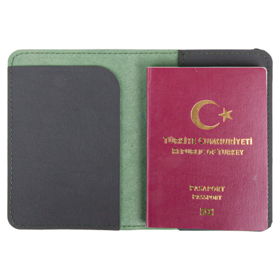 PASAPORTLUK YEŞİL DERİ - SEYAHAT ÜRÜNLERİ kurumsal hediyelikler
