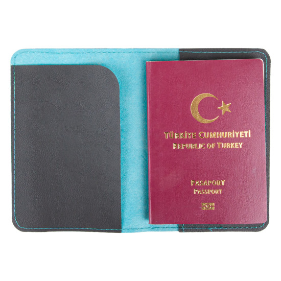 PASAPORTLUK TURKUAZ DERİ - SEYAHAT ÜRÜNLERİ kurumsal hediyelikler