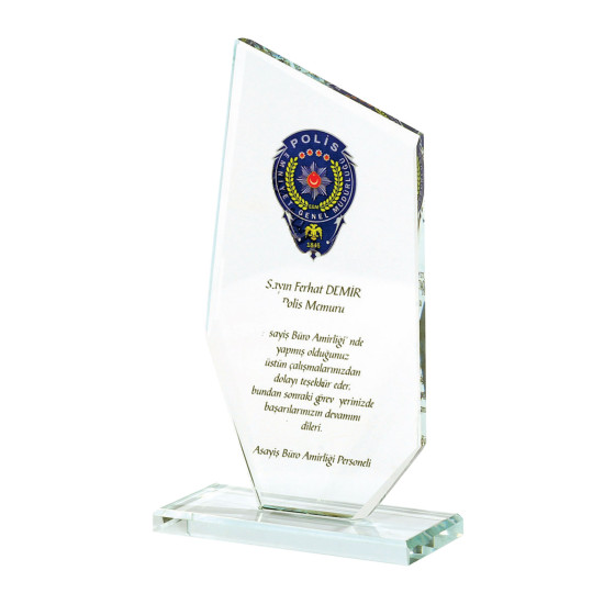 KAŞGAR ŞEFFAF KRİSTAL PLAKET - KRİSTAL PLAKETLER kurumsal hediyelikler