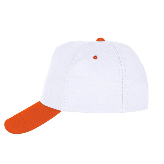 PAPATYA BEYAZ-TURUNCU POLYESTER ŞAPKA - ŞAPKALAR kurumsal hediyelikler