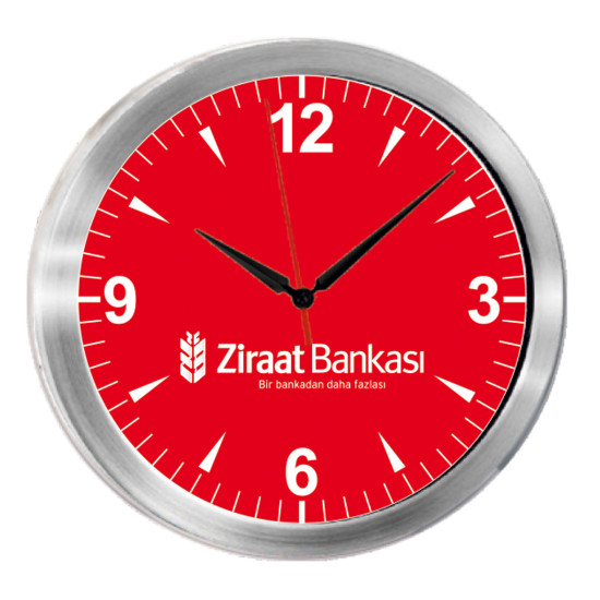 TRİTON091 GÜMÜŞ METAL KASA DUVAR SAATİ (350 MM) - DUVAR SAATLERİ kurumsal hediyelikler