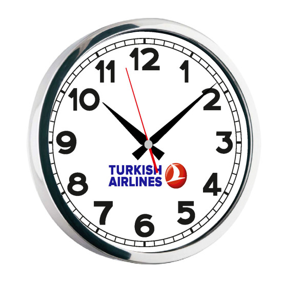 HYDRA081 GÜMÜŞ METAL ÇERÇEVE DUVAR SAATİ(400MM) - DUVAR SAATLERİ kurumsal hediyelikler