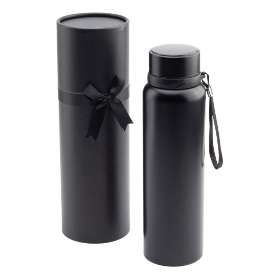 GÖYNÜK SİYAH 1000 ML DERECELİ TERMOS - TERMOSLAR VE MATARALAR kurumsal hediyelikler