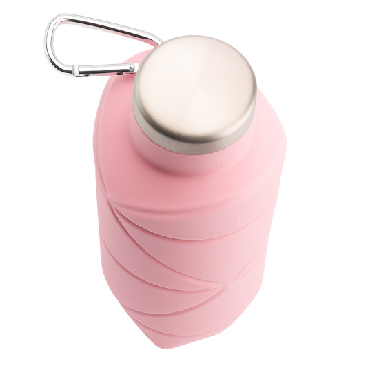 AYDENİZ PEMBE 700 ML KATLANABİLİR SİLİKON MATARA - TERMOSLAR VE MATARALAR kurumsal hediyelikler
