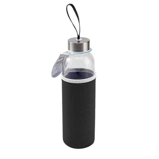 LADOGA SİYAH 550 ML CAM MATARA - TERMOSLAR VE MATARALAR kurumsal hediyelikler
