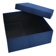SEDİR LACİVERT DERİ GÖRÜNÜMLÜ GEÇME KAPAK KUTU (30X30X10 CM) SEDİR LACİVERT DERİ GÖRÜNÜMLÜ GEÇME KAPAK KUTU (30X30X10 CM)