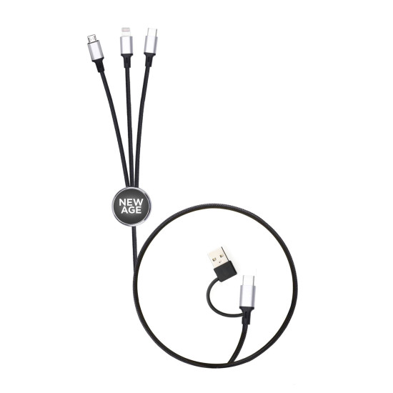 LEYLAK SİYAH KUTULU ÇOKLU KABLO - USB ÇOKLAYICILAR kurumsal hediyelikler