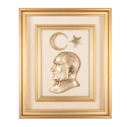 ÖNCÜ BEJ ATATÜRK KABARTMALI TABLO