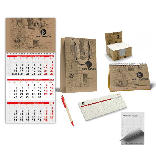 ALA-01 KRAFT SET -  kurumsal hediyelikler