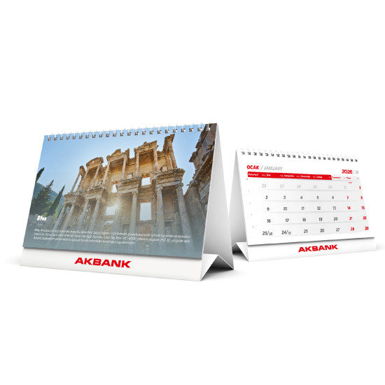 ALA-20 (TARİHİ YERLER) ÜÇGEN MASA TAKVİMİ - ÜÇGEN MASA TAKVİMİ kurumsal hediyelikler