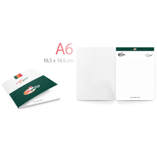 ALA-42 KAPAK GEÇMELİ YANA AÇILIR A6 BLOKNOT - BLOKNOT kurumsal hediyelikler