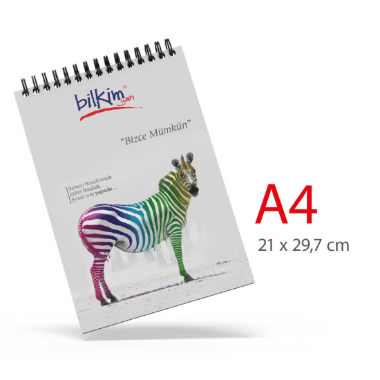 ALA-51 A4 KARTON KAPAKLI SPİRALLİ BLOKNOT - BLOKNOT kurumsal hediyelikler