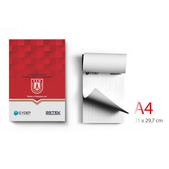 ALA-52 KAPAK GEÇMELİ A4 BLOKNOT - BLOKNOT kurumsal hediyelikler